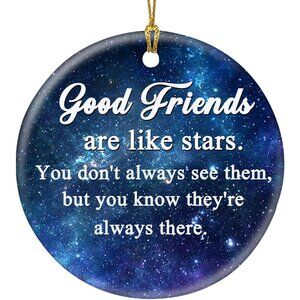 🆕 Good Friends Christmas Ornaments Xmas Tree Ceramic Decorations Lucky Cherish